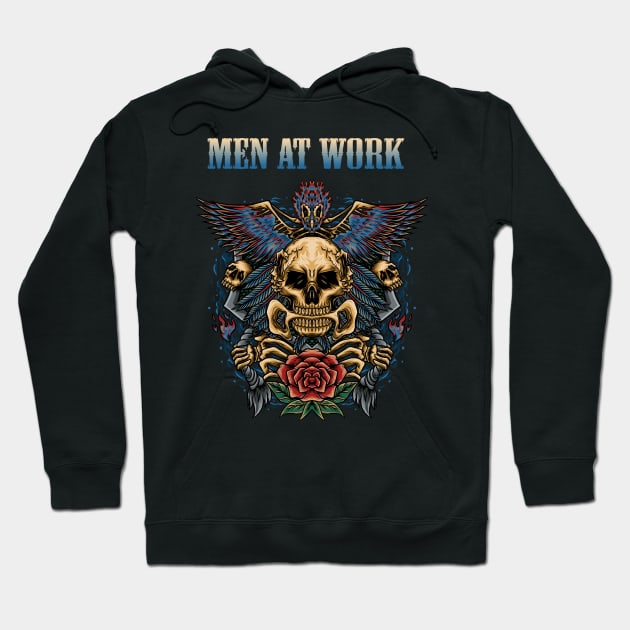 WORK AT THE MEN BAND Hoodie by Bronze Archer